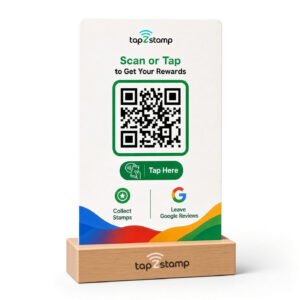 Tada Tap All-in-One Multi Link Stand – NFC and QR code countertop stand for restaurants and cafés